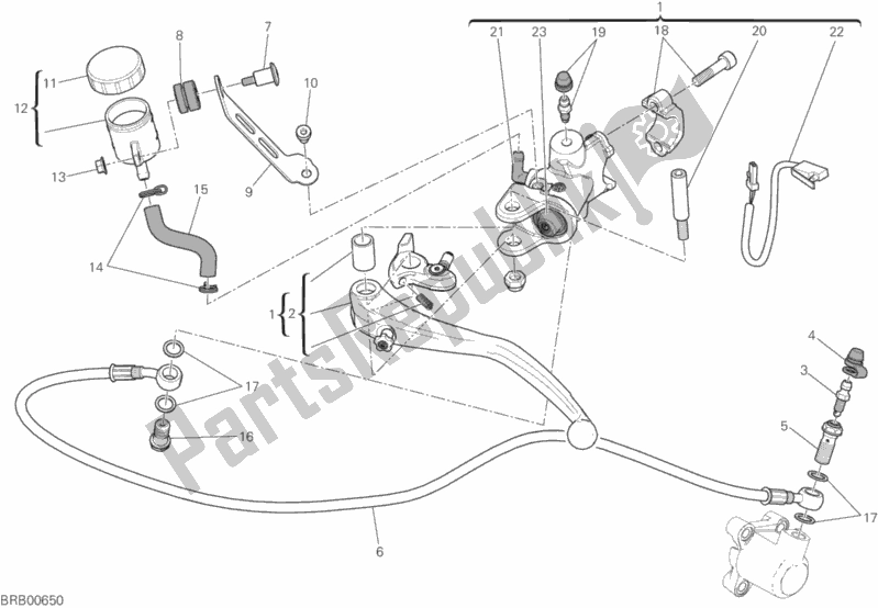 Toutes les pièces pour le Commande D'embrayage du Ducati Superbike 959 Panigale ABS 2019
